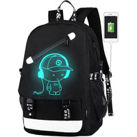Luminous Backpack Noctilucent School Bags Daypack USB chargeing Port Laptop Bag - 7DAY'S