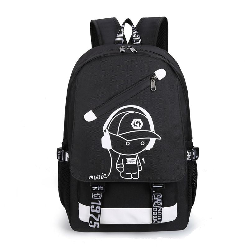Luminous Backpack Noctilucent School Bags Daypack USB chargeing Port Laptop Bag - 7DAY'S