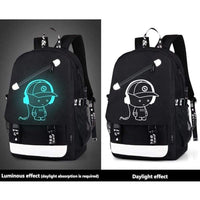 Luminous Backpack Noctilucent School Bags Daypack USB chargeing Port Laptop Bag - 7DAY'S