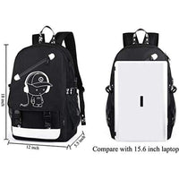 Luminous Backpack Noctilucent School Bags Daypack USB chargeing Port Laptop Bag - 7DAY'S