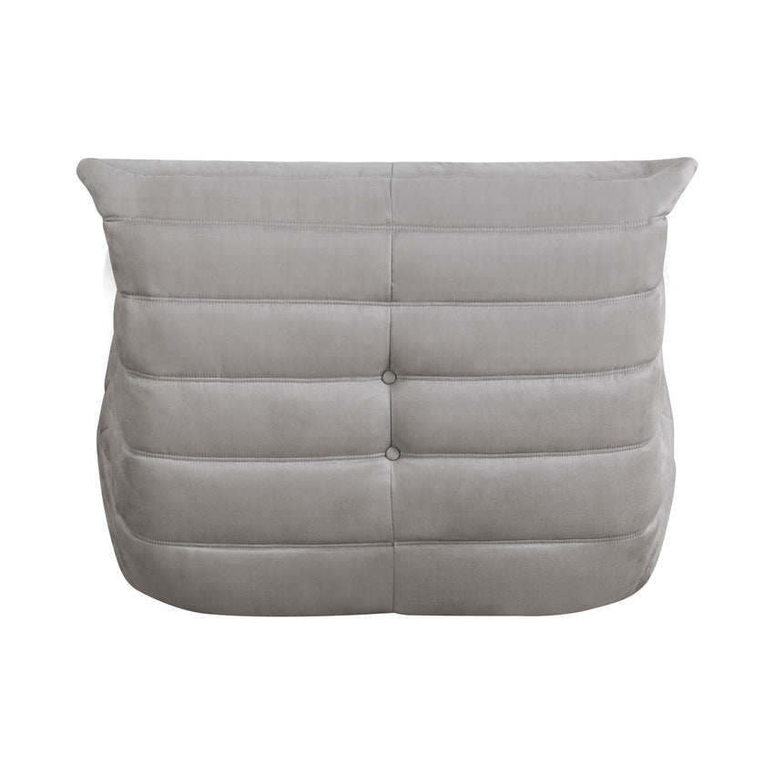 Luxury Accent Chair Button - Tufted Detail Gray Microfiber Comfy Chair Living Room Furniture 1pc - 7DAY'S