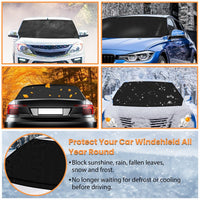 Magnetic Car Windshield Cover Front Rear Car Windshield Protector against Snow Sun Dirt Leaves Fit for All Cars Oxford Fabric Waterproof Heat - Resistant - 7DAY'S