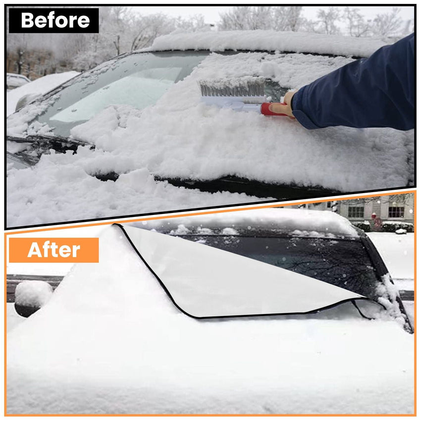 Magnetic Car Windshield Cover Front Rear Car Windshield Protector against Snow Sun Dirt Leaves Fit for All Cars Oxford Fabric Waterproof Heat - Resistant - 7DAY'S