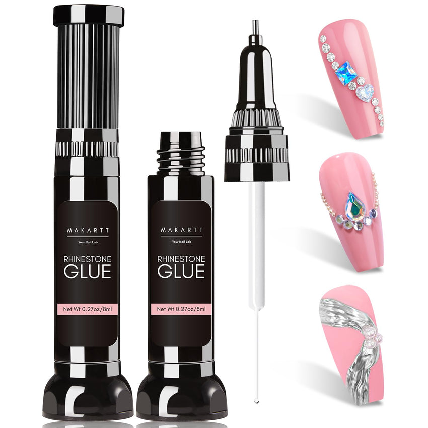 Makartt Nail Rhinestone Glue for Nails: Super Strong Gel Nail Glue for Decorations Nail Charm 3D Nails Bling Gel for Nail Gem Nail Art Jewel Diamonds 30ML Cured Need Beauty - 7DAY'S