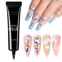 Makartt Nail Rhinestone Glue for Nails: Super Strong Gel Nail Glue for Decorations Nail Charm 3D Nails Bling Gel for Nail Gem Nail Art Jewel Diamonds 30ML Cured Need Beauty - 7DAY'S