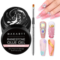 Makartt Nail Rhinestone Glue for Nails: Super Strong Gel Nail Glue for Decorations Nail Charm 3D Nails Bling Gel for Nail Gem Nail Art Jewel Diamonds 30ML Cured Need Beauty - 7DAY'S