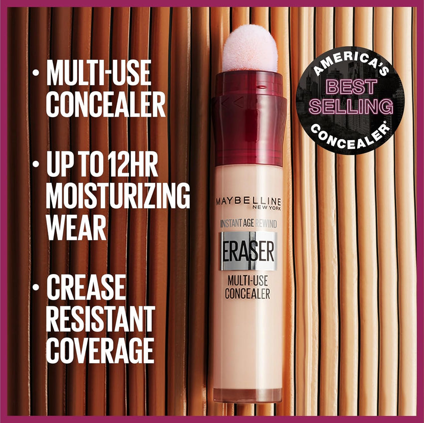 Maybelline Instant Age Rewind Eraser Dark Circles Treatment Multi - Use Concealer, 110, 1 Count (Packaging May Vary) - 7DAY'S
