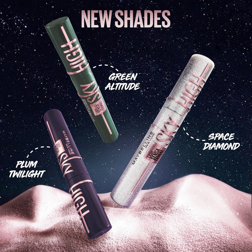 Maybelline Lash Sensational Sky High Washable Mascara Makeup, Volumizing, Lengthening, Defining, Curling, Multiplying, Buildable Formula, Blackest Black, 1 Count - 7DAY'S