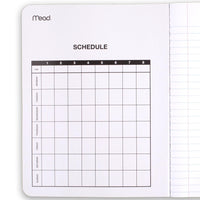 Mead Composition Notebook, 3 Pack, Wide Ruled Paper, 7 - 1/2" x 9 - 3/4", 100 Sheets per Comp Book, Black Marble (38301) - 7DAY'S