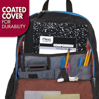 Mead Composition Notebook, 3 Pack, Wide Ruled Paper, 7 - 1/2" x 9 - 3/4", 100 Sheets per Comp Book, Black Marble (38301) - 7DAY'S