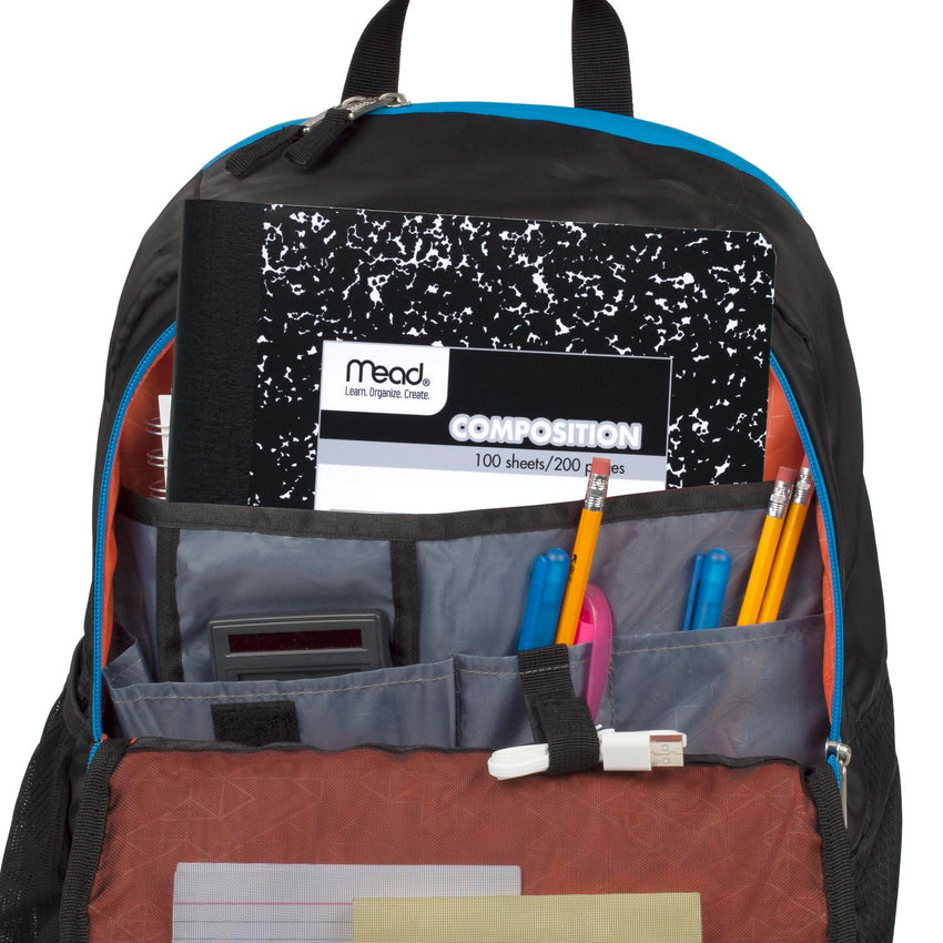 Mead Composition Notebook, 3 Pack, Wide Ruled Paper, 7 - 1/2" x 9 - 3/4", 100 Sheets per Comp Book, Black Marble (38301) - 7DAY'S