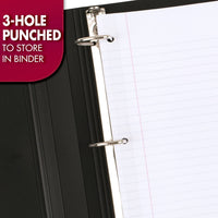 Mead Loose Leaf Paper, Wide Ruled Filler Notebook Paper, 8" x 10 - 1/2", 200 Sheets, Fits 3 - Ring Binder (15200) - 7DAY'S
