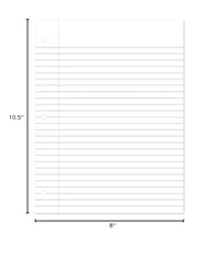 Mead Loose Leaf Paper, Wide Ruled Filler Notebook Paper, 8" x 10 - 1/2", 200 Sheets, Fits 3 - Ring Binder (15200) - 7DAY'S