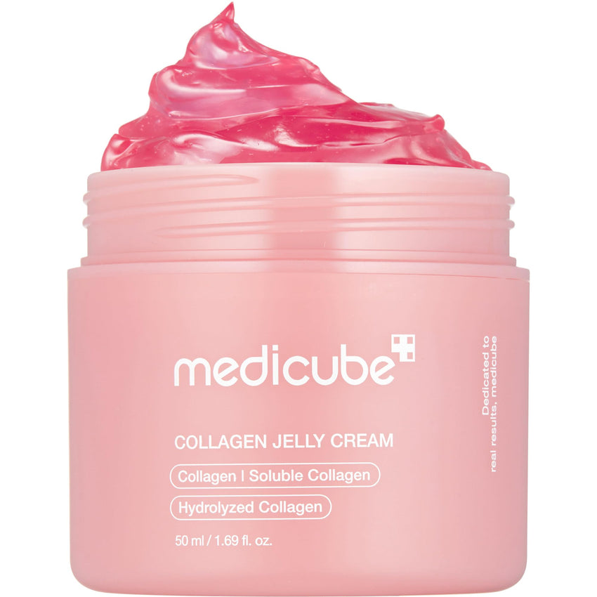 medicube Collagen Jelly Cream - Niacinamide & Freeze - Dried Hydrolyzed Collagen - Boosts skin barrier hydration & gives 24h Glow & Firmer looking skin | No artificial color, Korean skincare (3.71 fl.oz.) - 7DAY'S