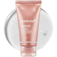 medicube Collagen Overnight Wrapping Peel Off Facial Mask Pack - Elasticity & Hydration Care, Reduces Sagging & Dullness - Hydrolyzed Collagen For Glowing Skin - Korean Skin Care, 2.53 fl.oz - 7DAY'S