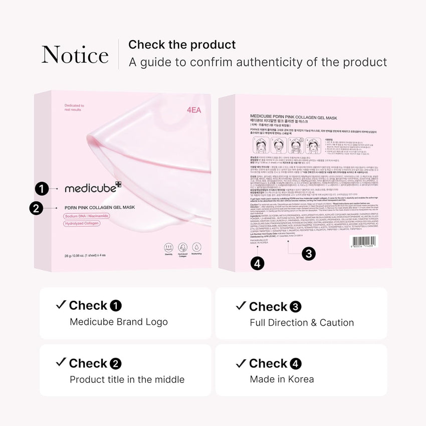 medicube Salmon DNA PDRN pink collagen jelly gel mask | overnight face mask for glass glow skin - elasticity, hydrating, firming and moisturizing | korean skincare, 28g, 4ea - 7DAY'S