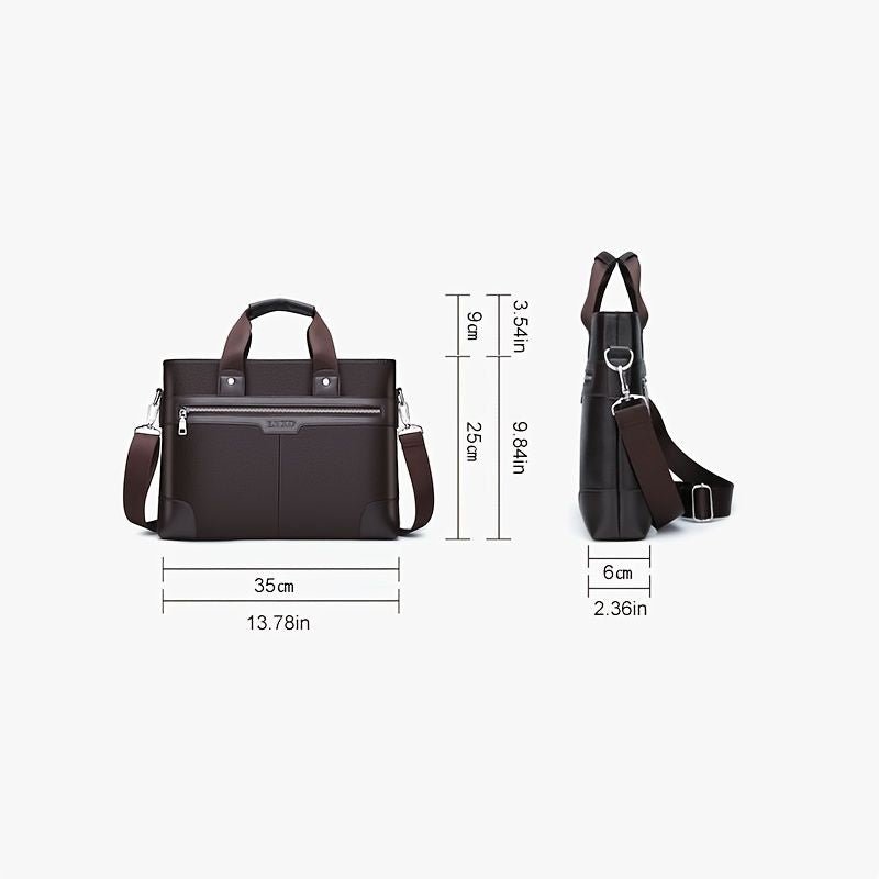 Men's Bag Briefcase Europe And America Men's Business Commuting Handbag Single Shoulder Crossbody Bag Cross Style Computer Bag - 7DAY'S