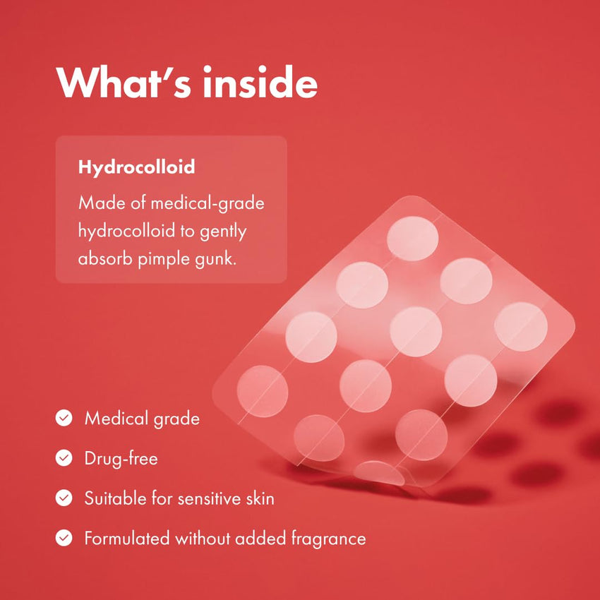 Mighty Patch™ Original patch from Hero Cosmetics – The 1 Hydrocolloid Acne Pimple Patch for Shrinking Zits and Whiteheads in 1 use; Nighttime Spot Stickers for Face and Skin (36 Count) - 7DAY'S