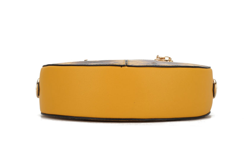 MKF Collection Camille Faux Snakeskin Vegan Leather Women Round Crossbody Bag by Mia K - 7DAY'S