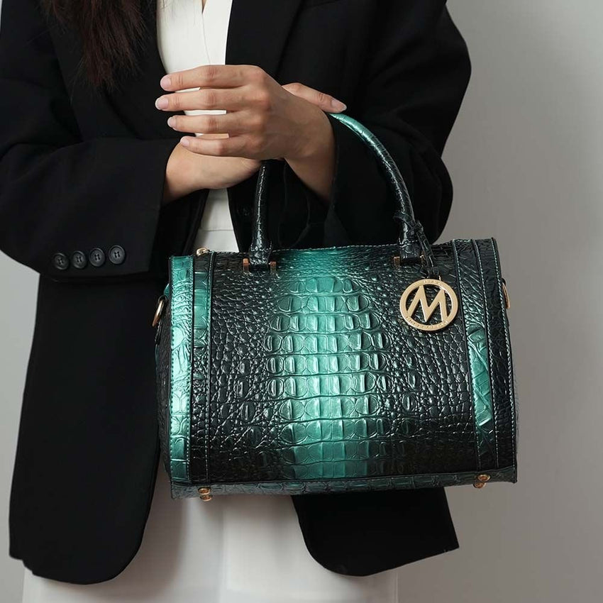 MKF Collection Usal Croc - Embossed Satchel Women's Bag by Mia K - 7DAY'S