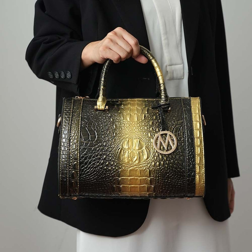 MKF Collection Usal Croc - Embossed Satchel Women's Bag by Mia K - 7DAY'S