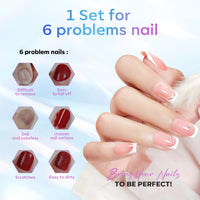modelones Gel Top Coat, 15 ml 2025 Upgrade Super Shiny Base and Top Coat Set, Soak Off Nail Lamp Acid Free No Wipe Clear Base Top Gel Nail Polish - 7DAY'S