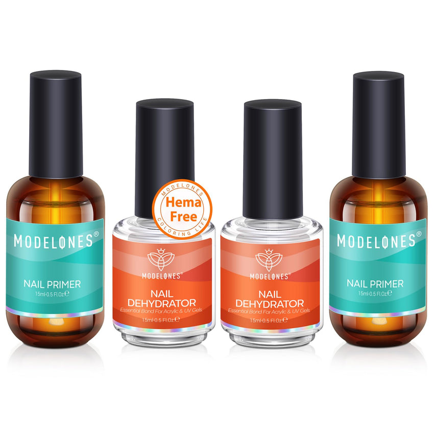 modelones Gel Top Coat, 15 ml 2025 Upgrade Super Shiny Base and Top Coat Set, Soak Off Nail Lamp Acid Free No Wipe Clear Base Top Gel Nail Polish - 7DAY'S