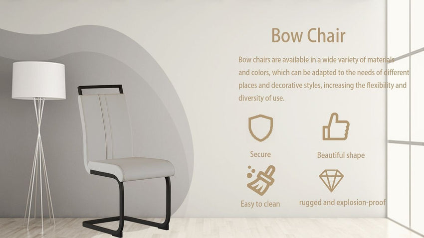 Modern Dining Chairs,PU Faux Leather High Back Upholstered Side Chair with C - shaped Tube plating Metal Legs for Dining Room Kitchen Vanity Patio Club Guest Office Chair (Set of 4) - 7DAY'S