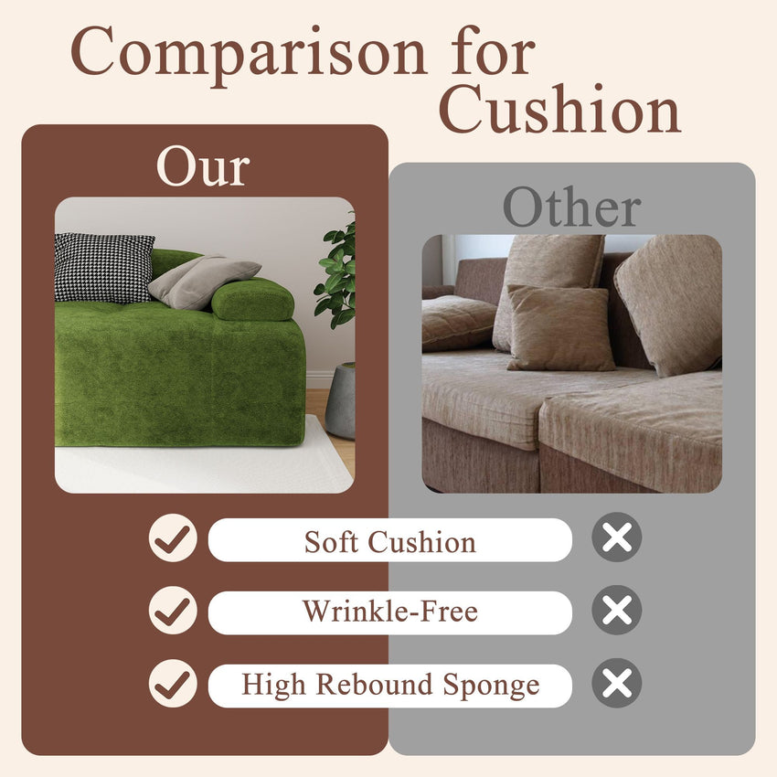 Modern Sofa Bed,Velvet Sleeper Couch,3 Seater Tufted Sofa,And Adjustable Backrests For Small Spaces, Living Room, Bedroom - 7DAY'S