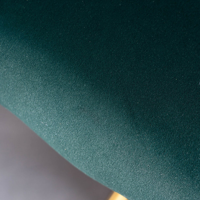 Modern Velvet Fabric Material Adjustable Height 360 revolving Home Office Chair with Gold Metal Legs and Universal Wheels for Indoor - 7DAY'S