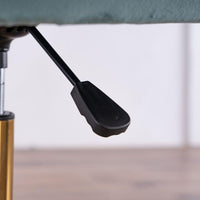 Modern Velvet Fabric Material Adjustable Height 360 revolving Home Office Chair with Gold Metal Legs and Universal Wheels for Indoor - 7DAY'S