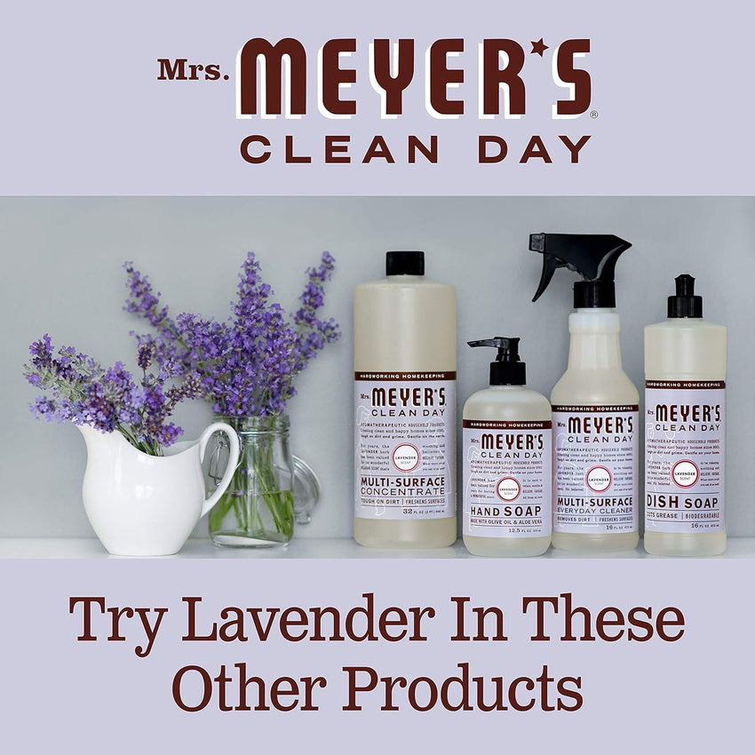 MRS. MEYER'S CLEAN DAY Liquid Hand Soap Refill, Cruelty Free and Biodegradable Formula, Lavender Scent, 33 Fl Oz (Pack of 1) - 7DAY'S