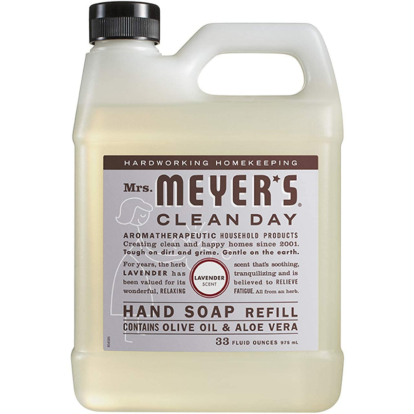 MRS. MEYER'S CLEAN DAY Liquid Hand Soap Refill, Cruelty Free and Biodegradable Formula, Lavender Scent, 33 Fl Oz (Pack of 1) - 7DAY'S
