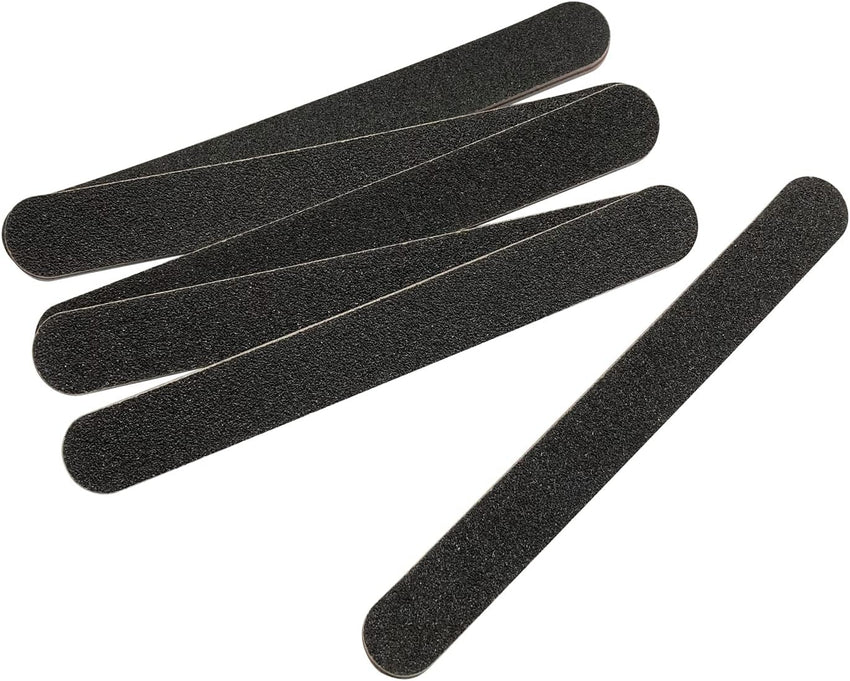 Nail File 10 PCS Professional Double Sided 100/180 Grit Nail Files Emery Board Black Manicure Pedicure Tool and Nail Buffering Files - 7DAY'S