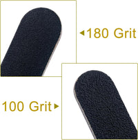 Nail File 10 PCS Professional Double Sided 100/180 Grit Nail Files Emery Board Black Manicure Pedicure Tool and Nail Buffering Files - 7DAY'S