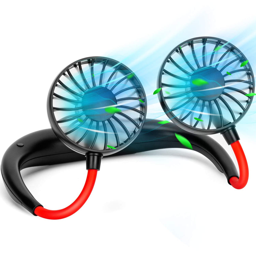 Neck Fan Portable Rechargeable: Personal Cooling Wearable Fan Around your Neck that Blow Cold Air for Men Women - Usb Should Fan Battery Operated for Travel and Outdoor Sports - 7DAY'S