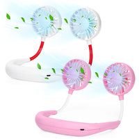 Neck Fan Portable Rechargeable: Personal Cooling Wearable Fan Around your Neck that Blow Cold Air for Men Women - Usb Should Fan Battery Operated for Travel and Outdoor Sports - 7DAY'S