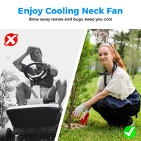Neck Fan Portable Rechargeable: Personal Cooling Wearable Fan Around your Neck that Blow Cold Air for Men Women - Usb Should Fan Battery Operated for Travel and Outdoor Sports - 7DAY'S