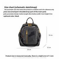 New lychee pattern splicing shoulder bag fashion simple versatile backpack multifunctional travel bag cross - border models - 7DAY'S