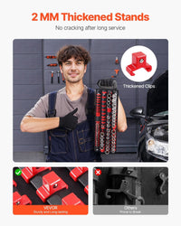 Newly Upgraded! Portable Socket Organizer Set 2PCS 160 Clips Steel Socket Tray Metric/SAE - 7DAY'S