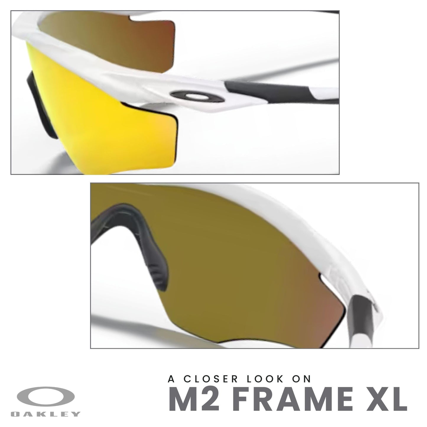 Oakley M2 Frame XL OO9343 Shield Sunglasses for Men + BUNDLE Leash +Designer iWear Care Kit - 7DAY'S