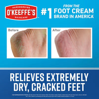 O'Keeffe's for Healthy Feet Foot Cream - 3.2 oz Jar (1 Pack) - Guaranteed Relief for Extremely Cracked, Dry Feet, Repairing Skincare, Instantly Boosts and Retains Moisture Levels - 7DAY'S