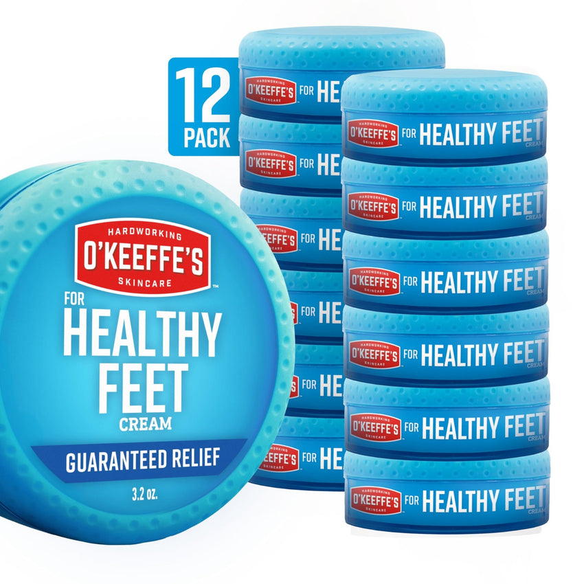 O'Keeffe's for Healthy Feet Foot Cream - 3.2 oz Jar (1 Pack) - Guaranteed Relief for Extremely Cracked, Dry Feet, Repairing Skincare, Instantly Boosts and Retains Moisture Levels - 7DAY'S