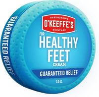 O'Keeffe's for Healthy Feet Foot Cream - 3.2 oz Jar (1 Pack) - Guaranteed Relief for Extremely Cracked, Dry Feet, Repairing Skincare, Instantly Boosts and Retains Moisture Levels - 7DAY'S