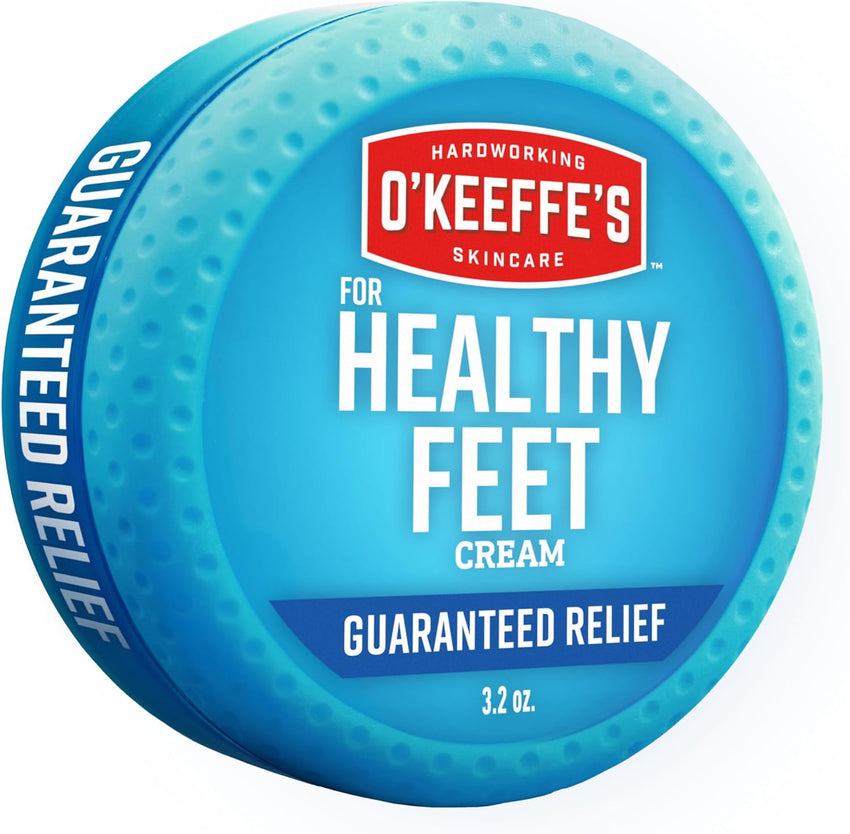 O'Keeffe's for Healthy Feet Foot Cream - 3.2 oz Jar (1 Pack) - Guaranteed Relief for Extremely Cracked, Dry Feet, Repairing Skincare, Instantly Boosts and Retains Moisture Levels - 7DAY'S