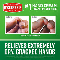 O'Keeffe's Working Hands Hand Cream for Extreme Dryness - 3.4 oz Jar (1 Pack) - Repairing Skincare for Cracked, Dry Hands - 7DAY'S