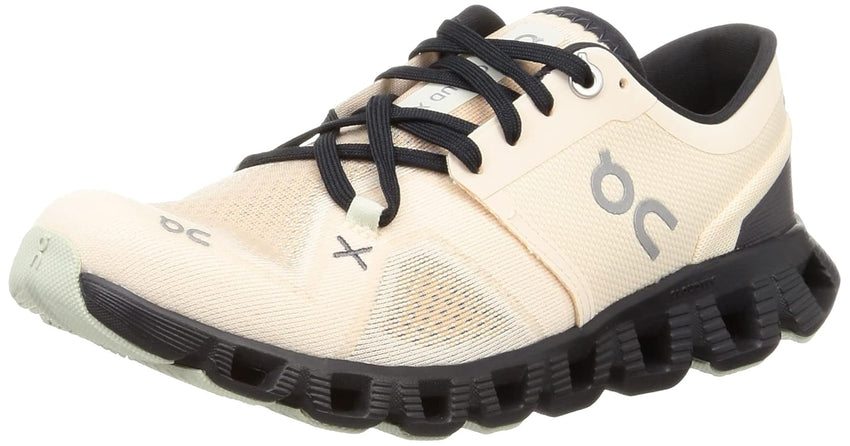On Women's Cloud X 3 Sneakers, White/Black, 9 Medium US - 7DAY'S
