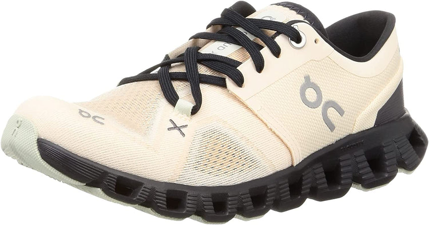On Women's Cloud X 3 Sneakers, White/Black, 9 Medium US - 7DAY'S