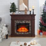 Only Mantel (NOT INCLUDED 23" FIREPLACE) - Cherry, 45.6"W*11.8"D*40"H - 7DAY'S