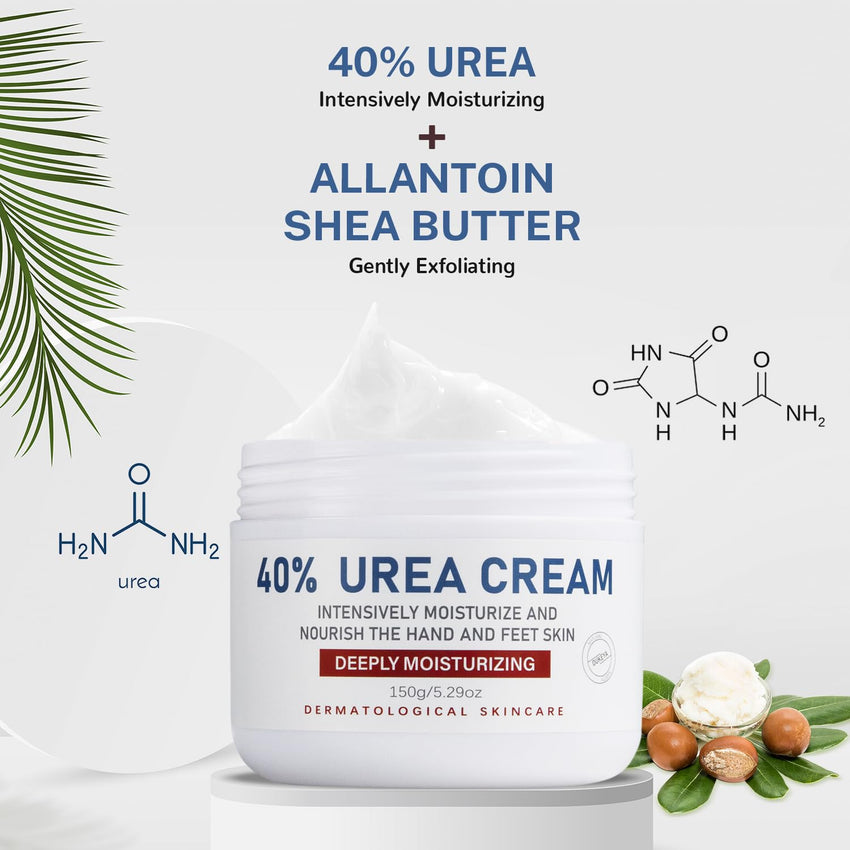 OUKEYA Urea Cream 40 Percent,Foot & Hand Cream for Dry Cracked,Urea Lotion for Feet Maximum Strength - 7DAY'S